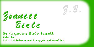 zsanett birle business card
